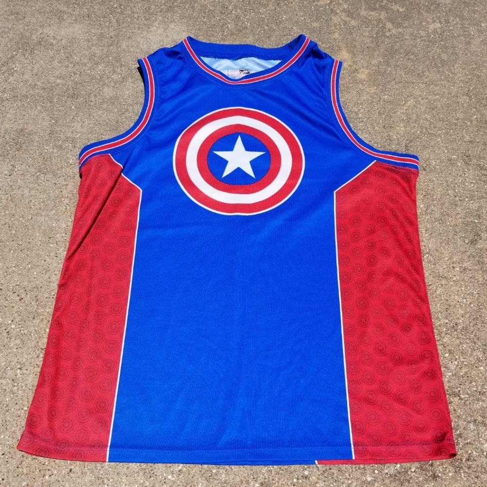 Captain America basketball jersey